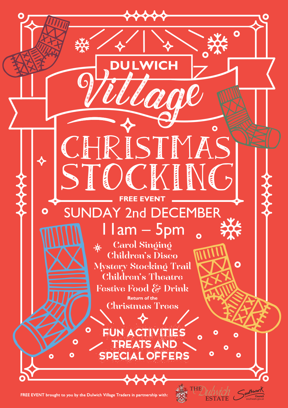 Come along to Dulwich Village Christmas Stocking 