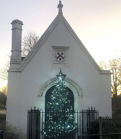 The Dulwich Estate has  put up over 30 Christmas trees above the shops and  outside landmark buildings