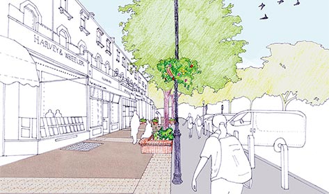 Improvements to the pedestrian area on the North Parade