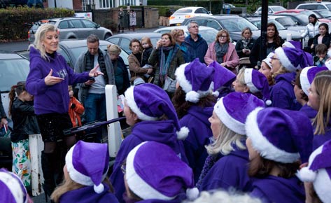 Carol singers at the Dulwich Estate