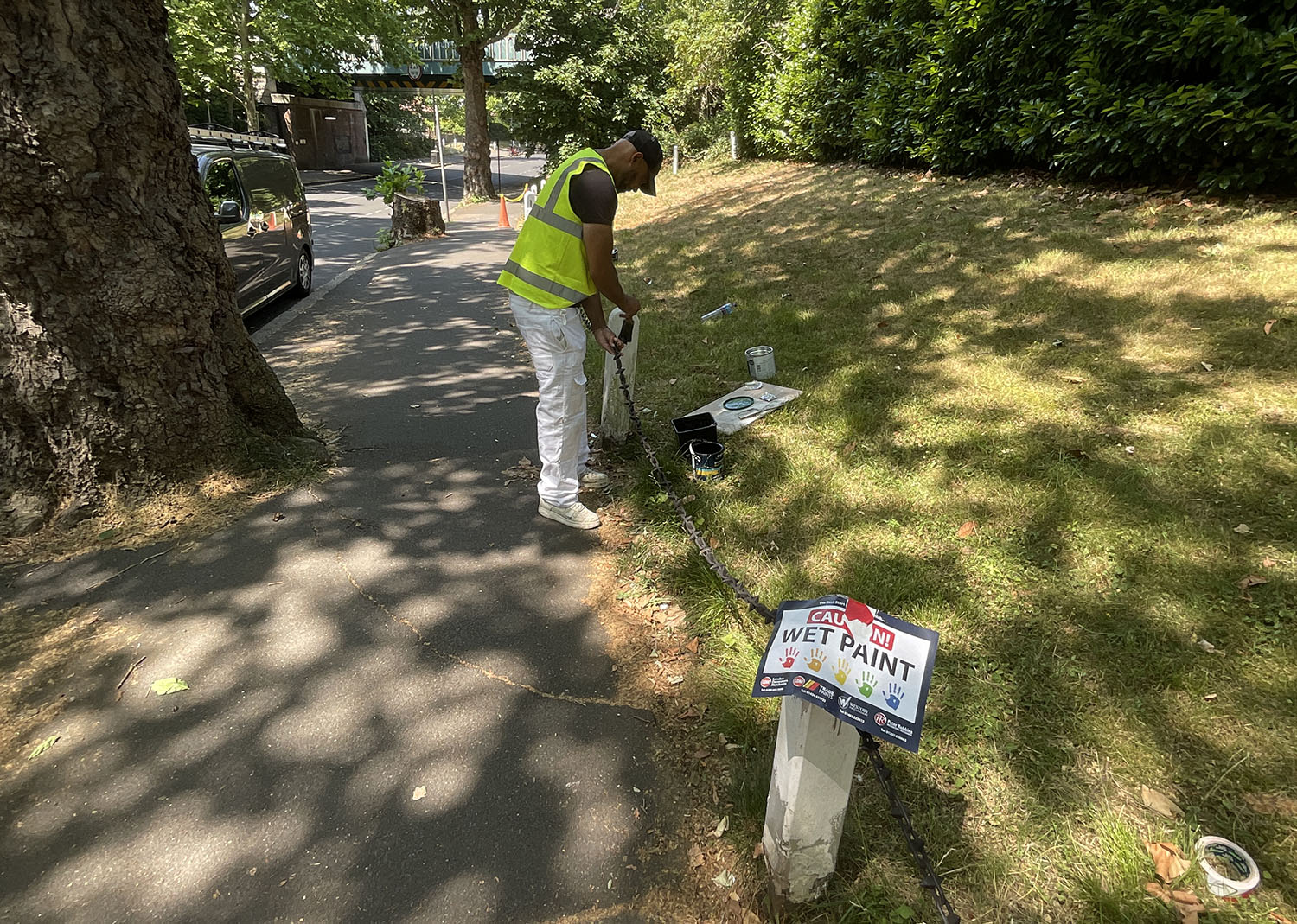 1700 Village posts will be repainted.jpg