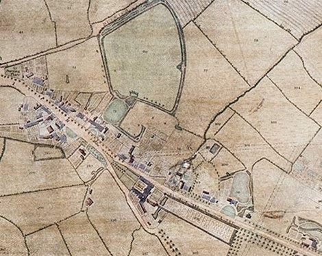 Ancient map of Dulwich Estate