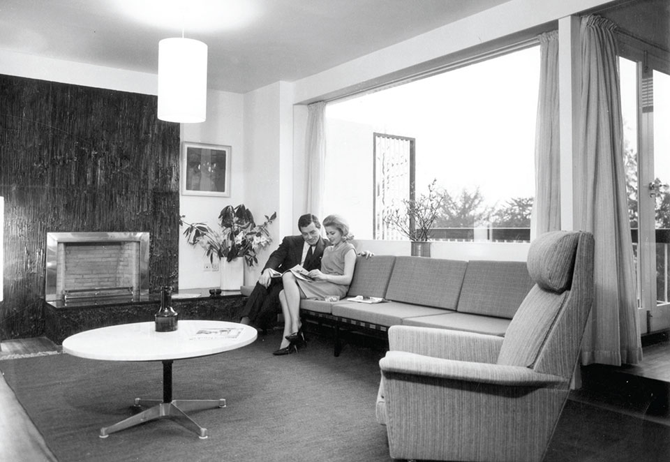 Interior photograph of a show house Rock Hill 1962