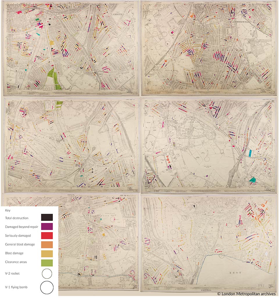 London County Council Bomb Damage Maps 1939-45 