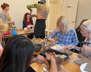 Pottery studio at Bell House fundraiser