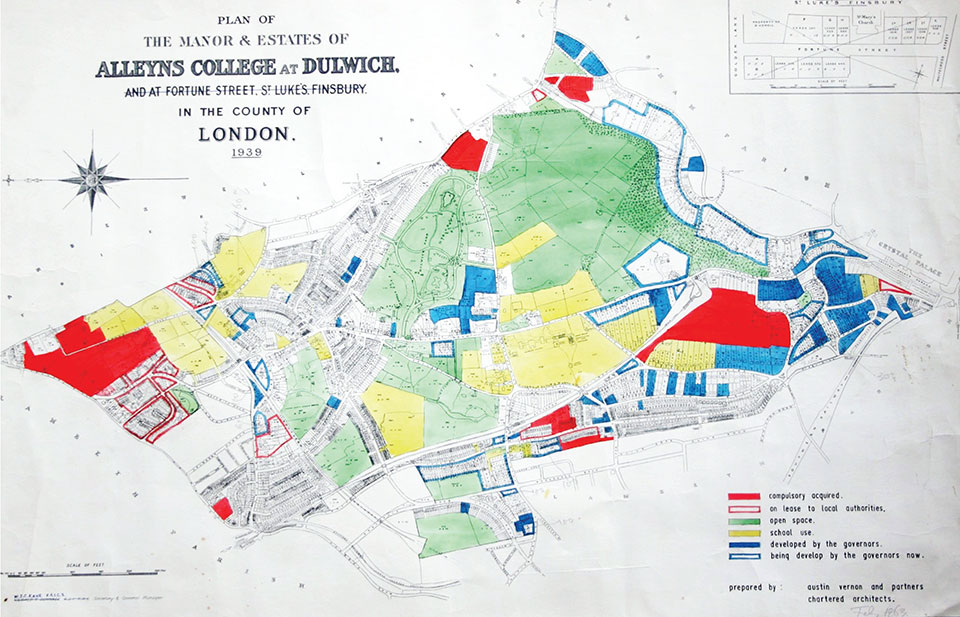 Masterplan for new housing development by Estate architects Austin Vernon and Partners, 1963