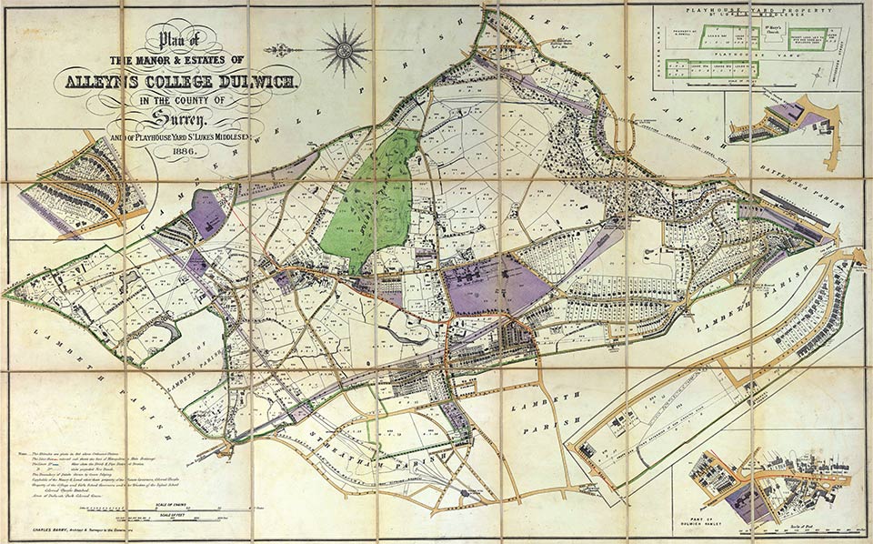 Map of Alleyn's College Dulwich