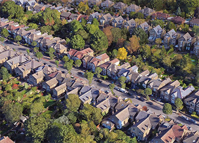 Victorian terraced street at South Croxted Road